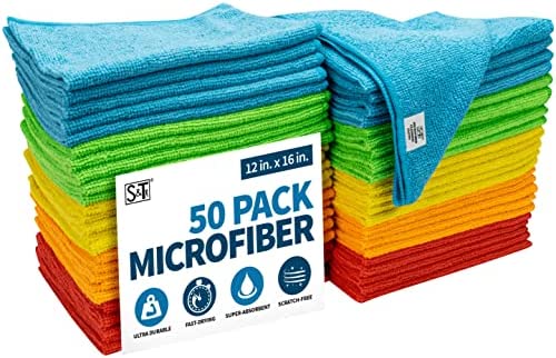 S T Inc Microfiber Cleaning Cloths In X In Reusable And Lint