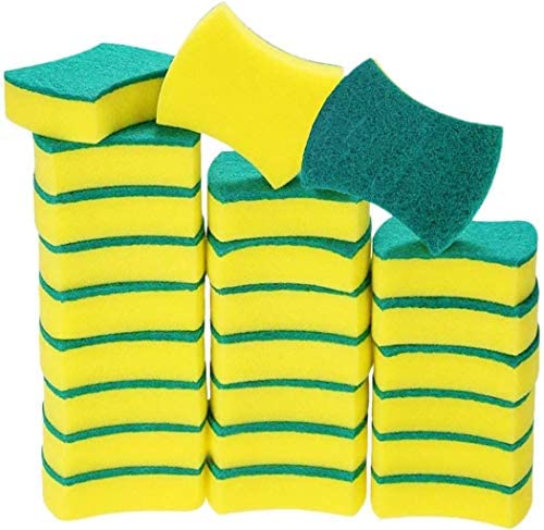 All Goods 24 Pack Kitchen Sponges, Heavy Duty Dish Sponges, Non-Scratch ...