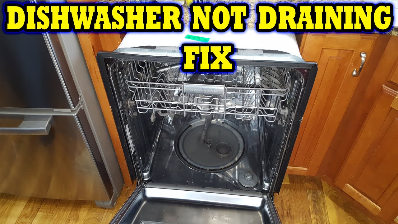 Dishwasher Not Draining FIX DIY KitchenAid Amp Whirlpool 