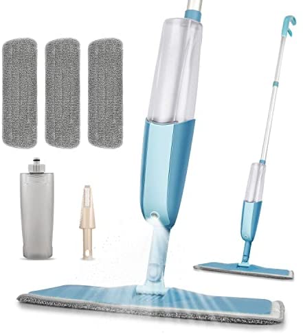 MEXERRIS Microfiber Spray Mop for Floor Cleaning Wet Dry, 360 Degree ...